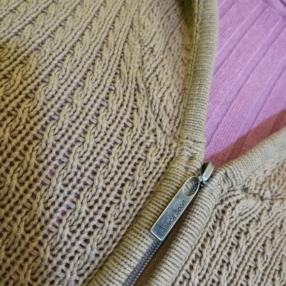 S JESSICA SPORT Tan Sweater Jacket - Picture 3 of 5
